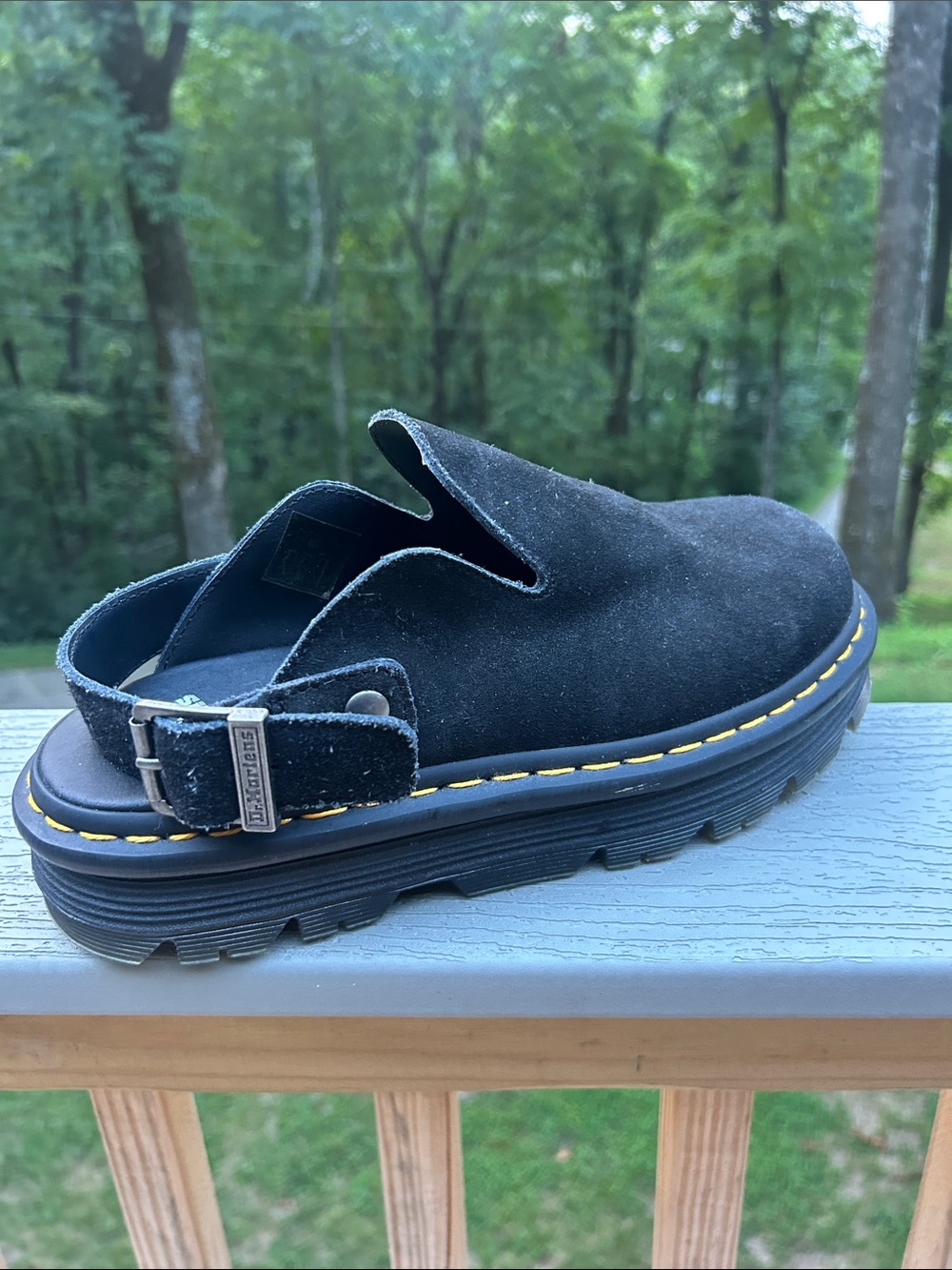 Dr. Martens ZEBZAG Suede Slingback Platform Mule Women’s 10 Men’s 9 - Picture 6 of 10